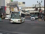 宇都宮駅西口からすぐの「宮の橋」交差点。LRTは駅からこの付近まで高架となる予定だ（記者撮影）